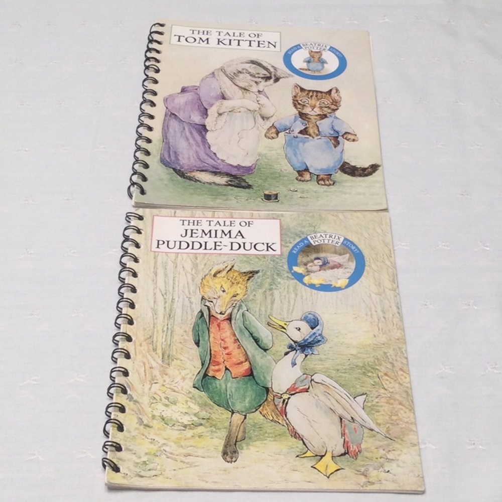 Beatrix Potter Spiral Books The Tale Of Tom Kitten & The Tale Of Puddle-Duck​